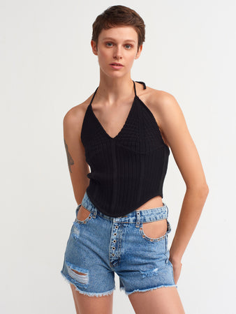 Halter-Neck Knotted Top