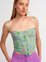 Load image into Gallery viewer, Floral Corset Top
