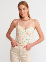 Load image into Gallery viewer, Floral Corset Top
