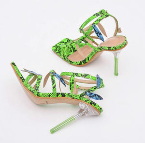 High-Heel Shoes with leaves