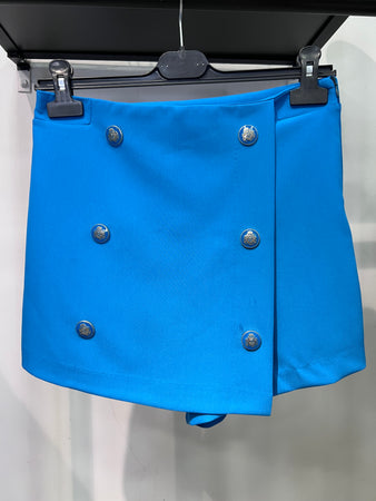 Asymmetric Skort with gold Buttons